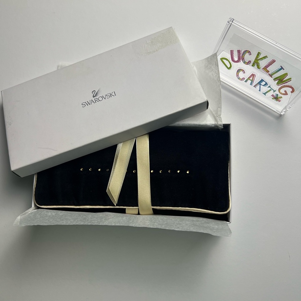 NEW Swarovski Velvet Jewelry Organizer Roll Pouch